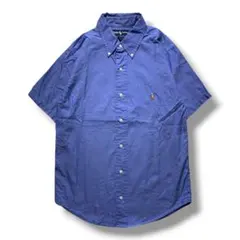 F1983　【即購入OK】　RALPH LAUREN　半袖シャツ　M相当　ブルー