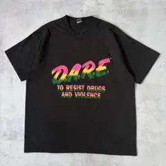 90s USA製　D.A.R.E.　グラフィックTシャツ　希少カラー　シングルのサムネイル