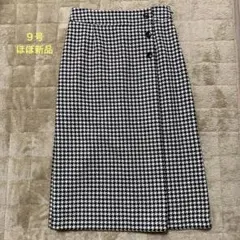 Reflect千鳥柄ラップ風ロングスカートのサムネイル