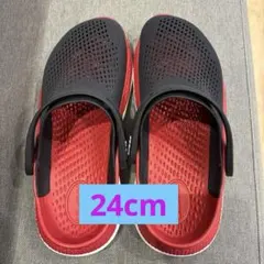 Crocs LiteRide ブラック/レッド サンダル