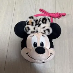 ミニーマウス ぬいぐるみ ポシェット ヒョウ柄リボンのサムネイル