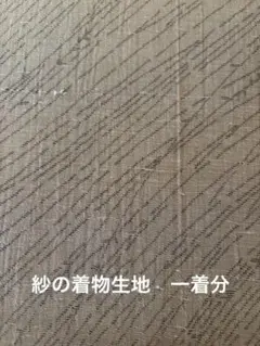 紗の着物生地　一着分　着物のお仕立て用にカットしてある状態　はぎれ　ハンドメイド