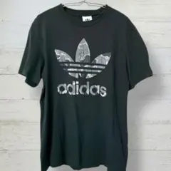 adidas アディダス ロゴTシャツ ブラック トレーニング ジム L