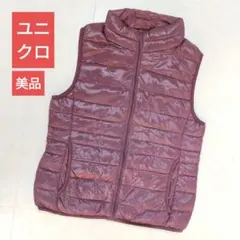 ユニクロ　美品　ウルトラライトダウンベスト　M　ワインレッド