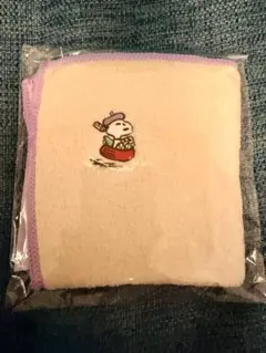 スヌーピー 刺繍タオル ピンク 非売品
