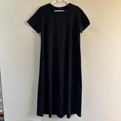 Lサイズ★レディース　半袖ワンピース　ブラック