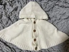 ベビーフード付きポンチョ