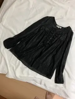 grove M 千鳥柄シフォンカットソー♡長袖