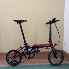 【ジャンク・ワンオーナー】DAHON K3 レッド/ブラック 専用輪行袋付きのサムネイル