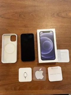 Apple iPhone 12 mini ブラック 本体とelagoカバーセット