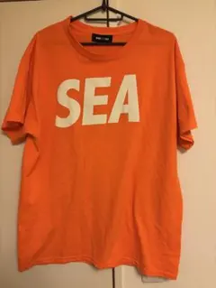 WIND AND SEA 両面ビッグロゴ 半袖Tシャツ L オレンジのサムネイル