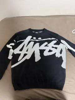 Stussy ロゴ入り セーター Lサイズ ブラック