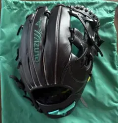 MIZUNO 軟式野球グローブ ブラック×グリーン