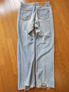 EDWIN ダメージデニムパンツ ライトブルー