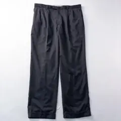 ビンテージ古着00s 2タック カスリ霜降り トラッド ドレス ワイドスラックス