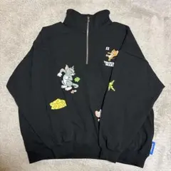 ハーフジップ 黒