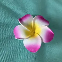 プルメリアモチーフ ヘアクリップ ピンク