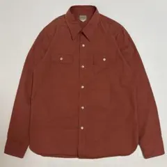 PHIGVEL & Co 長袖ボタンシャツ ワークシャツ レンガ色のサムネイル