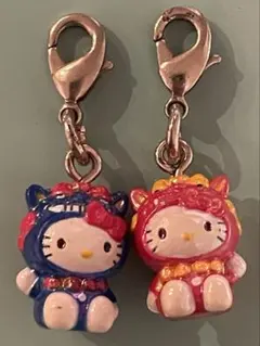 ★沖縄限定★ ご当地キティ ファスナーマスコット シーサー2個セット2002