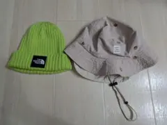 THE NORTH FACE ベビー ニット帽パン柄帽子　日除けアカチャンホンポ