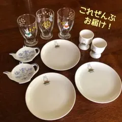 【10点おまとめ特価】ミッフィー食器8点＋ティーソーサー2点