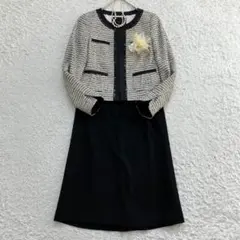 極美品✨マックスマーラ×アンタイトル セットアップ ツイード ノーカラー 白タグ