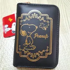 スヌーピー スマートカードキーケース PEANUTS ブラック ゴールド