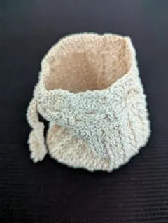 ハンドメイド★ゴールドポーチかぎ針編み小物、アクセ入れなど