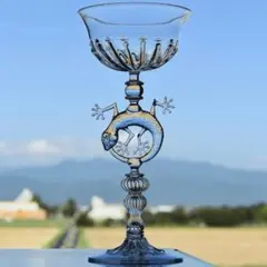 エミールガレ 特大 花器 花瓶 カメオ彫り 被せガラス 高さ15cm