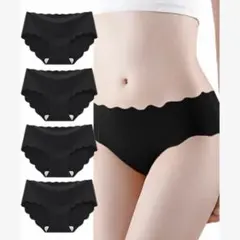 シームレスショーツ Mサイズ 3枚セット ブラック