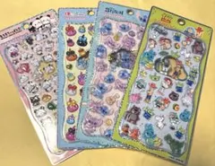 プチドロップステッカー　トイストーリー　スティッチ　ほっぺちゃん　ぱんだ　4枚