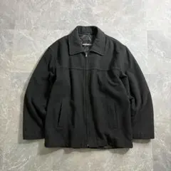 00s GAPウールドリズラージャケット中綿裏キルトブラックハリントン短