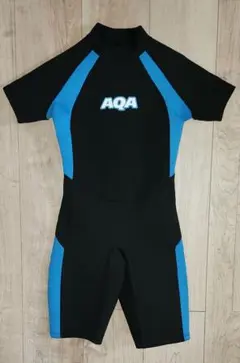 AQA キッズウェットスーツ 150CM 黒/青 AQA キッズウェットスーツ 150CM 黒/青