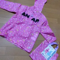 ANAP KIDS レインパーカー ピンク 100cmのサムネイル