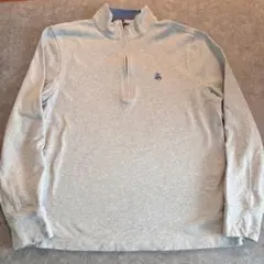 Brooks Brothersコットン フレンチリブ GFロゴ ハーフジップ