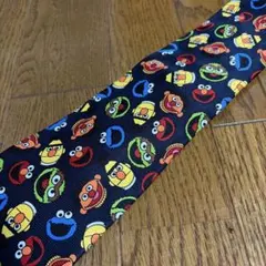 セサミストリート ネクタイ キャラ総柄 ヴィンテージ