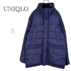 ＊ユニクロ【L】ダウンコート 冬アウター 無地 定番アイテム フェザーシンプル