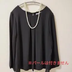 黒の長袖ブラウス