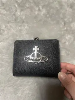Vivienne Westwood がま口二つ折り財布 オーブ ブラック