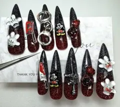 ミッキーキャラクター ネイルチップセット ハロウィン　現品