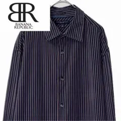 BANANA REPUBLIC ストライプ 長袖ボタンシャツ バナナリパブリック