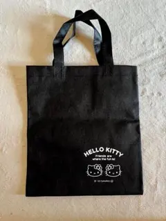 ハローキティ 不織布バッグ 黒