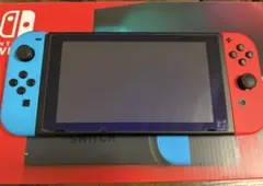 【美品】Nintendo Switch 本体 赤/青　SD128GB付き