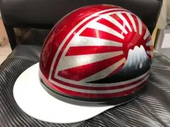 コルク半　富士日章　三つボタン　キャンディレッド　ラメのサムネイル