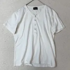 黒タグ　エンポリオアルマーニ　Tシャツ　ロゴボタン　ロゴ刺繍　シェルボタン