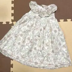 petit main ノースリーブ花柄ワンピース