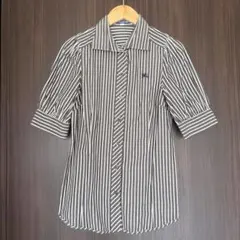 【バーバリー ブルーレーベル 半袖シャツ 38 ストライプ】