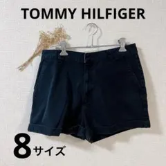 TOMMY HILFIGER トミー ブラックショートパンツ ポケット付き 古着