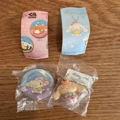 未開封★シナモロール　くら寿司　コラボ　キーチェーン　　缶バッジ　セット