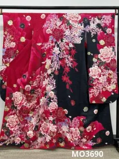 ブランド振袖 銀通し 刺繍 金彩 大輪 パールトーン加工済 MO3731